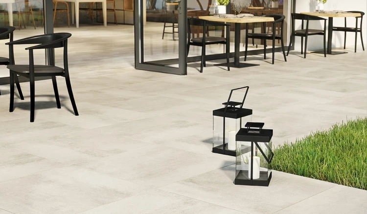 Opoczno Grava 2.0 White Matt Rect płyty tarasowe 59,3x59,3cm biały