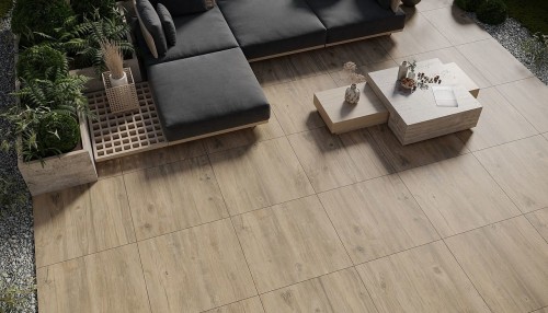 Opoczno Wood Moments 2.0 Light Brown Matt Rect płyty tarasowe 59,3x59,3cm beżowy