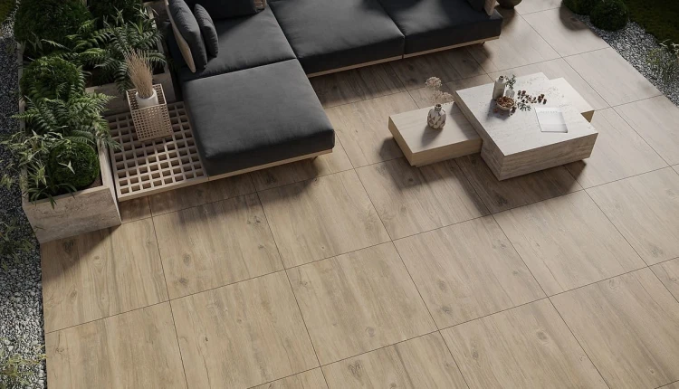 Opoczno Wood Moments 2.0 Light Brown Matt Rect płyty tarasowe 59,3x59,3cm beżowy