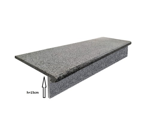 Zestaw Schodowy Granit Tiles G654 135x35/15 cm – Kapinos 4 cm szary