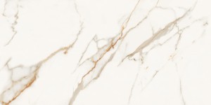 Płytka Gresowa Tiles Marble Golden Statuario 120x60 cm – Polerowana biało-złota (Calacatta Gold / 6 Wzorów)