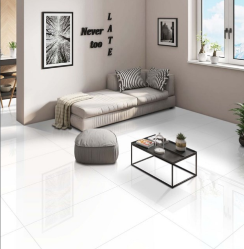 Tiles płytki gresowe polerowane Marble Pure White Lux 120x60x0,9 cm biały