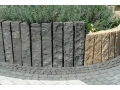 Ogrodowa Palisada Granitowa Łupana Bazalt Black G690 50x10x10 cm szary
