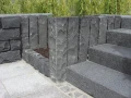 Ogrodowa Palisada Granitowa Łupana Bazalt Black G690 33x10x10 cm szary