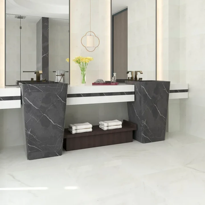 Tiles Płytka marmurowa Mugla White 20x20x1 cm biały
