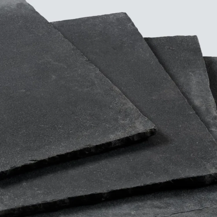Tiles Płytka wapienna Kadappa Black Limestone Naturalna Bębnowana 40x40x3 cm czarny