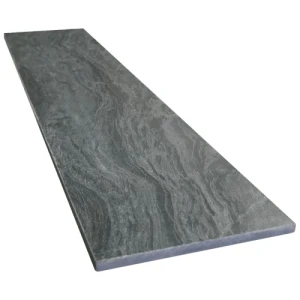 Stopnica Kwarcytowa Tiles Silver Grey Leather  150x33x2 cm – szara