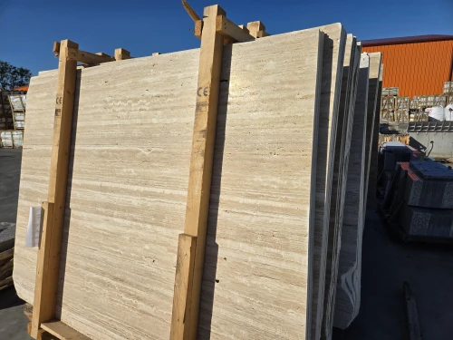 Płyta Trawertyn Tiles Ivory Classic Mix Vein Cut 2 cm – Szczotkowana Beżowa