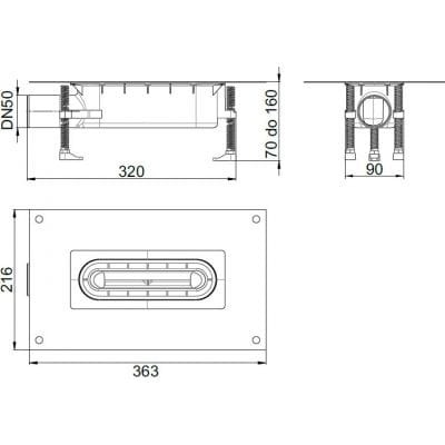 ACO ShowerDrain S+ korpus odpływu liniowego 36 cm
