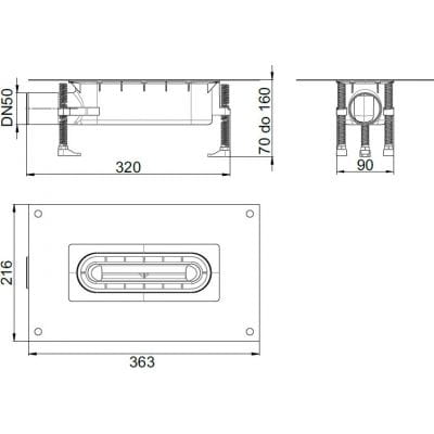 ACO ShowerDrain S+ korpus odpływu liniowego 36 cm