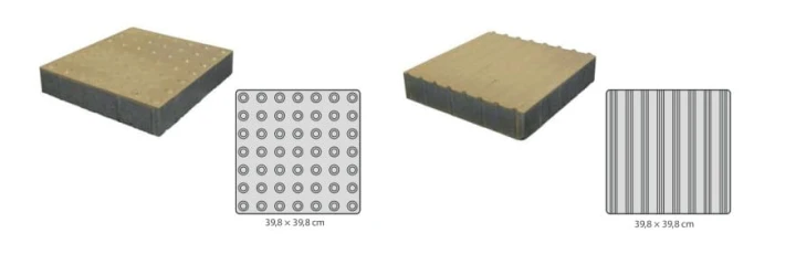 Płyta integracyjna betonowa Pater 40x40x8 cm – Czerwona