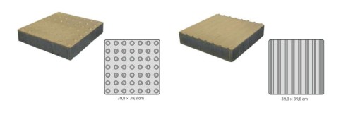 Płyta integracyjna betonowa Pater 40x40x8 cm – Żółta