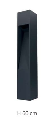 Lampa ogrodowa stojąca słupek Pater M 60 cm – Czarna