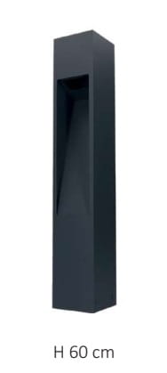 Lampa ogrodowa stojąca słupek Pater M 60 cm – Czarna
