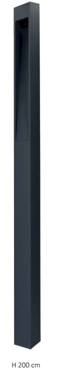 Lampa ogrodowa stojąca maszt Pater M 200 cm – Czarna