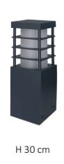 Lampa ogrodowa stojąca słupek Pater O 30 cm – Czarna