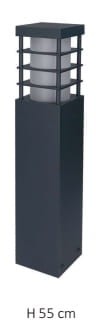 Lampa ogrodowa stojąca słupek Pater O 55 cm – Czarna (E27, IP44)