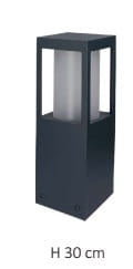 Lampa ogrodowa stojąca słupek Pater S 30 cm – Czarna