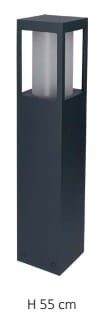 Lampa ogrodowa stojąca słupek Pater S 55 cm – Czarna (E27, IP44)