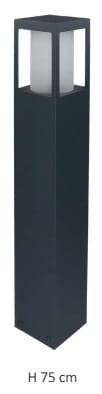 Lampa ogrodowa stojąca słupek Pater S 75 cm – Czarna