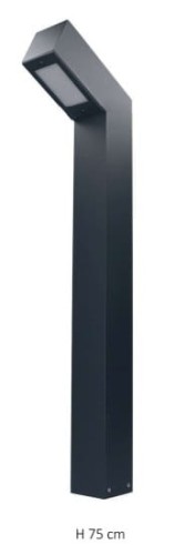 Lampa ogrodowa stojąca słupek Pater OP 75 cm – Czarna