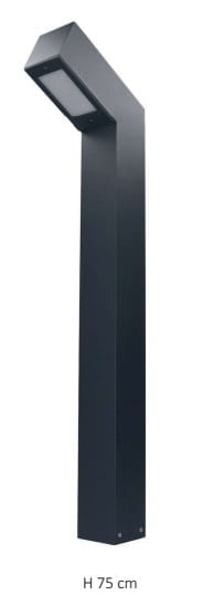 Lampa ogrodowa stojąca słupek Pater OP 75 cm – Czarna