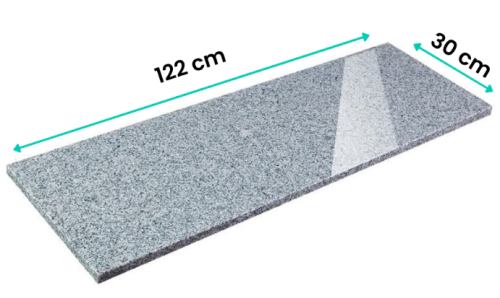 Parapet Granitowy Tiles G603 NEW 122x30x2 cm – Polerowany szary