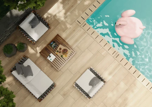 Płyta tarasowa Bruk-Bet Geoceramica Facewood 30x120 cm – Miele