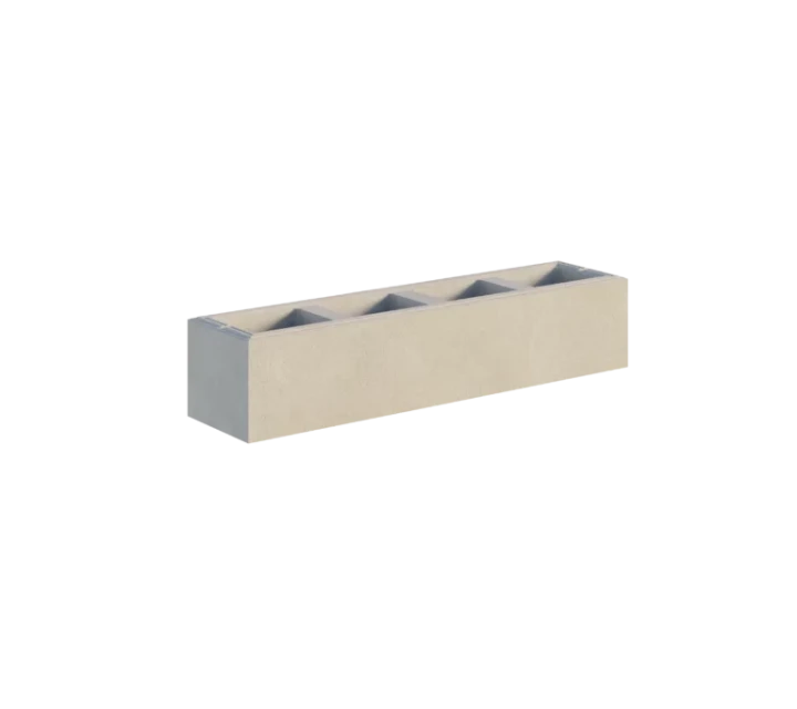 Bruk-Bet rezydencja novator pustak ogrodzeniowy 80x19x16,5 cm kalcyt szaro-stalowy