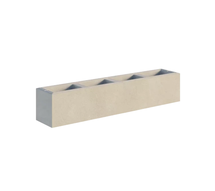 Bruk-Bet rezydencja novator pustak ogrodzeniowy 100x19x19 cm kalcyt biało-stalowy