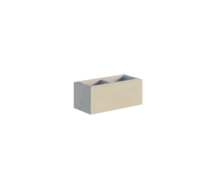 Bruk-Bet rezydencja novator pustak ogrodzeniowy 40x19x16,5 cm kalcyt biało-stalowy