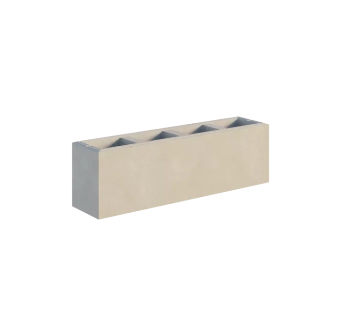 Bruk-Bet rezydencja novator pustak ogrodzeniowy 80x19x24 cm kalcyt biało-stalowy