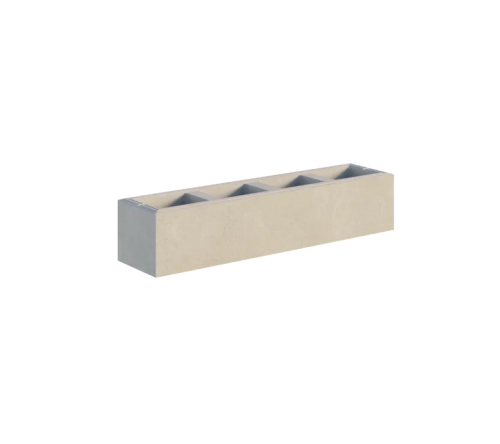 Bruk-Bet rezydencja novator pustak ogrodzeniowy 80x19x16,5 cm kalcyt kremowo-beżowy