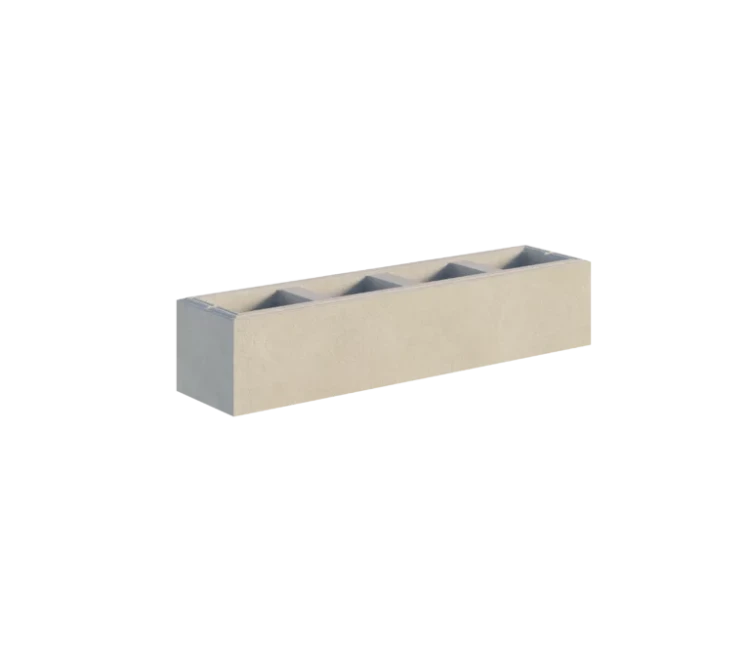 Bruk-Bet rezydencja novator pustak ogrodzeniowy 80x19x16,5 cm kalcyt kremowo-beżowy