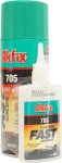 Klej Cyjanoakrylowy z Aktywatorem Akfix 705 – Zestaw do MDF i Drewna 125 g + 400 ml (Szybki)