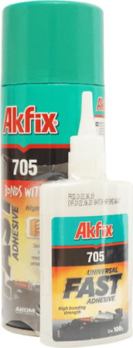 Klej Cyjanoakrylowy z Aktywatorem Akfix 705 – Zestaw do MDF i Drewna