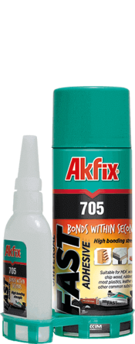 Klej Cyjanoakrylowy z Aktywatorem Akfix 705 – Zestaw do MDF i Drewna 25 g + 100 ml