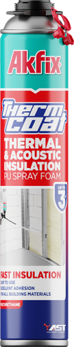 Pianka Natryskowa PU do Izolacji i Akustyki Akfix Thermcoat – Spray 850ml