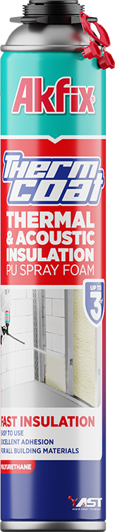 Pianka Natryskowa PU do Izolacji i Akustyki Akfix Thermcoat – Spray 850ml