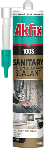 Silikon Sanitarny Akfix 100S Biały 310ml – 100% Silikon Przeciwgrzybiczny do Łazienki