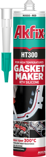 Silikon Wysokotemperaturowy Akfix HT300 Czerwony 310ml – Płynna Uszczelka