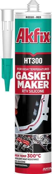 Silikon Wysokotemperaturowy Akfix HT300 Czerwony 310ml – Płynna Uszczelka