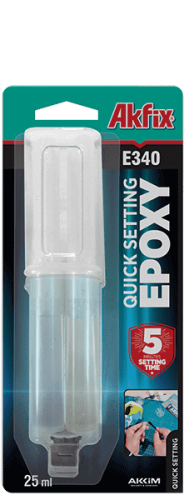 Klej Epoksydowy Szybkowiążący Akfix E340 – 5 Minut Strzykawka 25ml