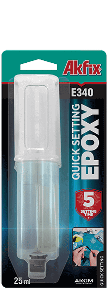 Klej Epoksydowy Szybkowiążący Akfix E340 – 5 Minut Strzykawka 25ml