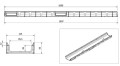 Kanał Odwodnieniowy ACO Plastic Channel Niski 5cm z Rusztem Nierdzewnym Szczelinowym 100cm (P330012)
