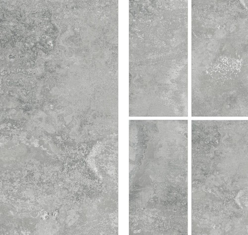 Tiles Cement Albira Grey Carving płytki gresowe 120x60x0,9 cm szary