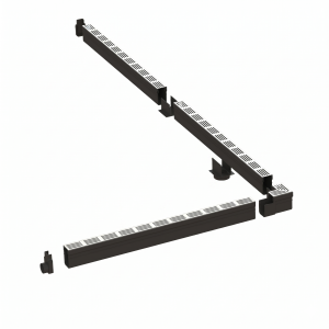 Narożnik z rusztem ACO Slimline 16x16x10,6 cm Srebrny