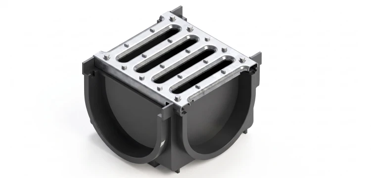 Narożnik odwodnienia liniowego ACO Mufle 4All 12x9,2 cm Czarny