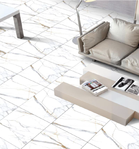 Tiles Marble Grey Gold płytka gresowa 60x60x0,8 cm biało-złoty