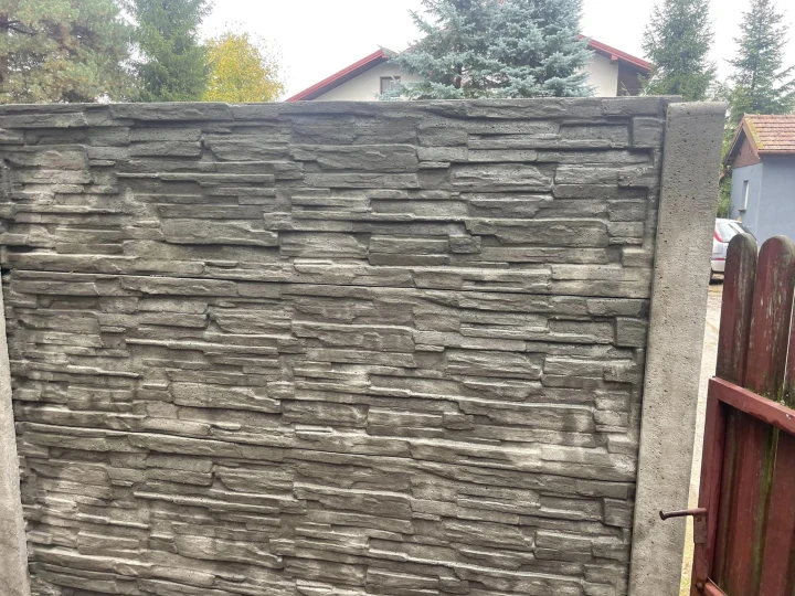 Hajduk płyty betonowe ogrodzeniowe 200x50x5cm szary